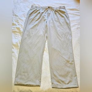 Haggar 42x32 men's khaki dress pants, cuffed at the bottom of legs, great shape.